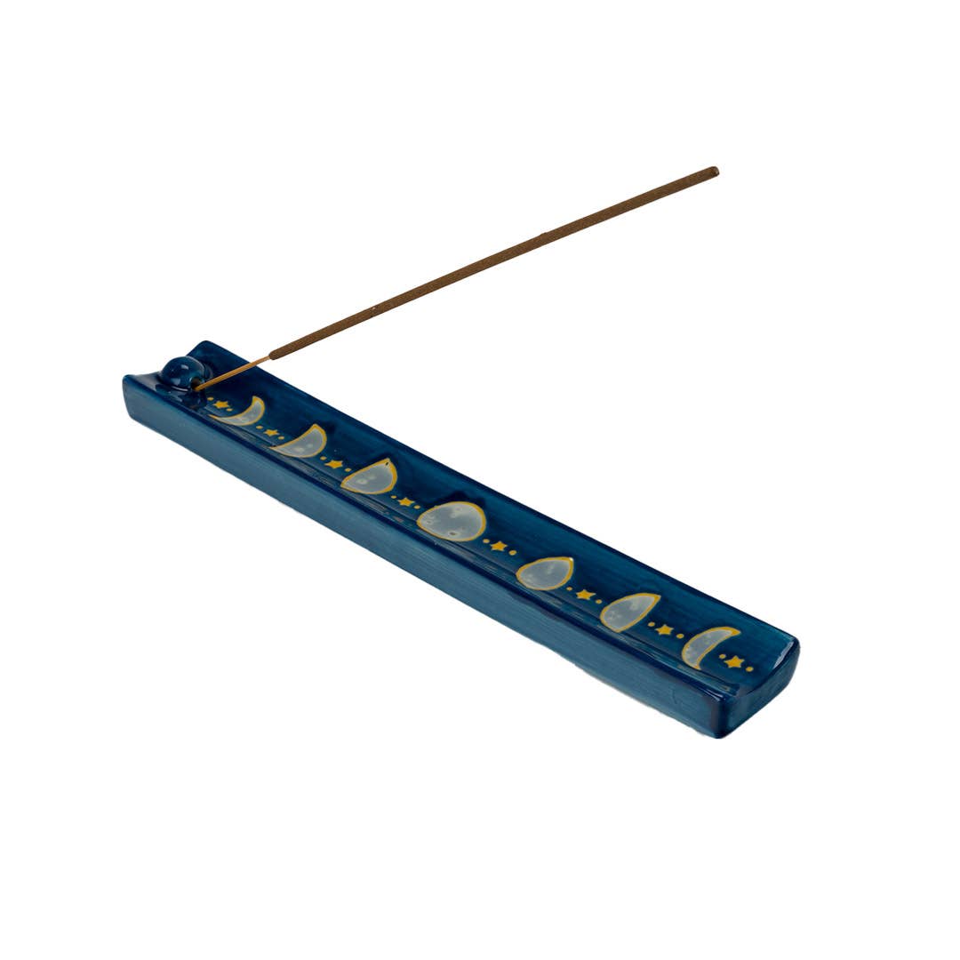 16341 Moon Phases Ceramic Incense Burner - Spiral Circle