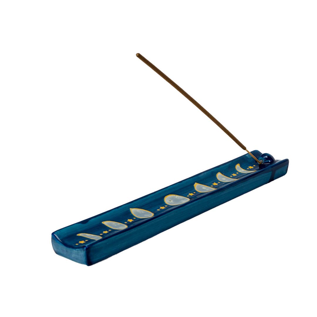 16341 Moon Phases Ceramic Incense Burner - Spiral Circle