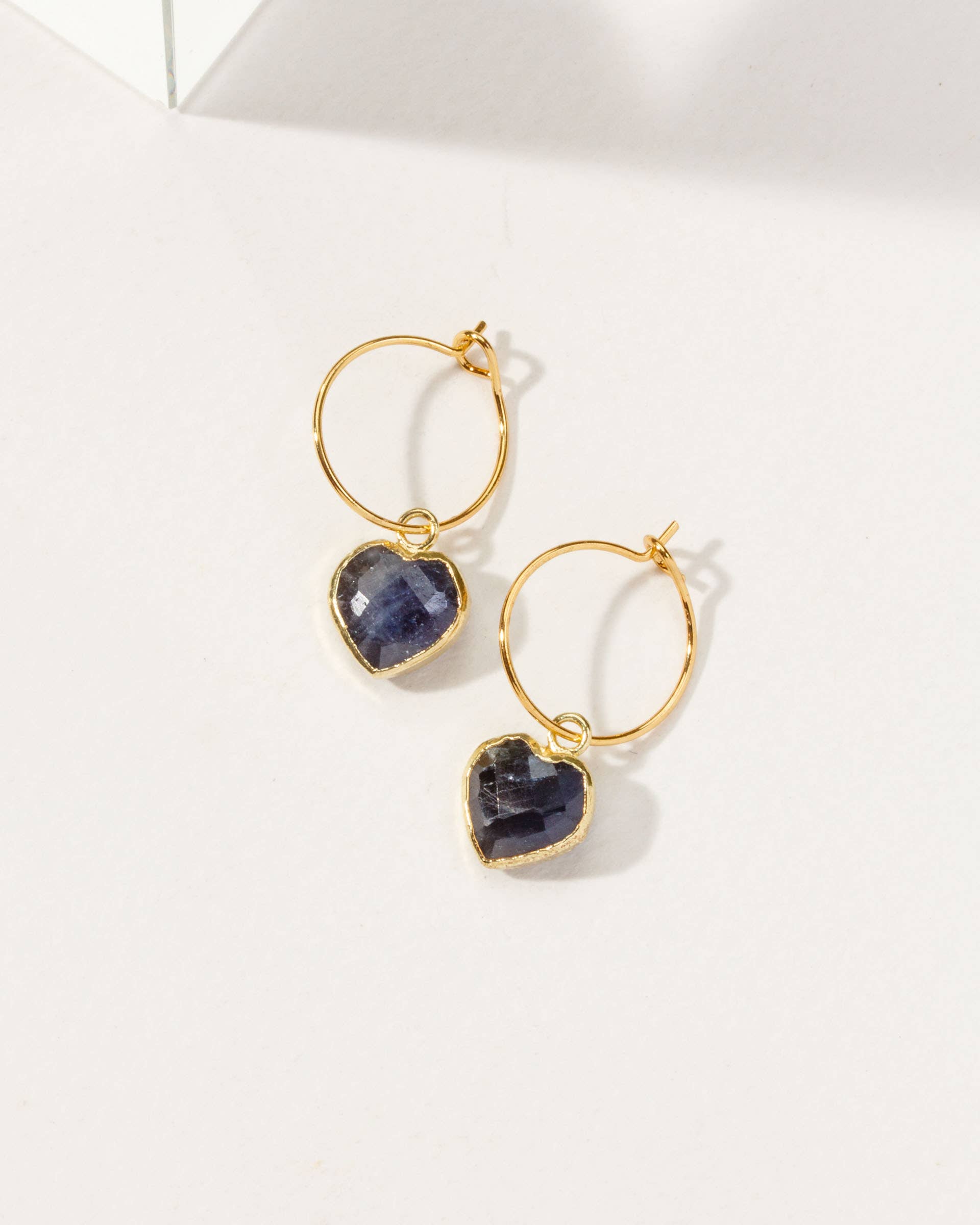 Conversation Heart Mini Hoop Earrings | Sapphire