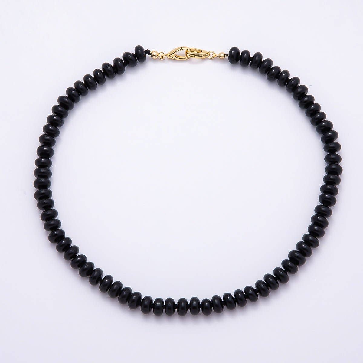 18K Gold Filled Gemstone 17 Inch Necklace - Spiral Circle