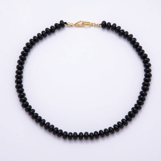 18K Gold Filled Gemstone 17 Inch Necklace - Spiral Circle