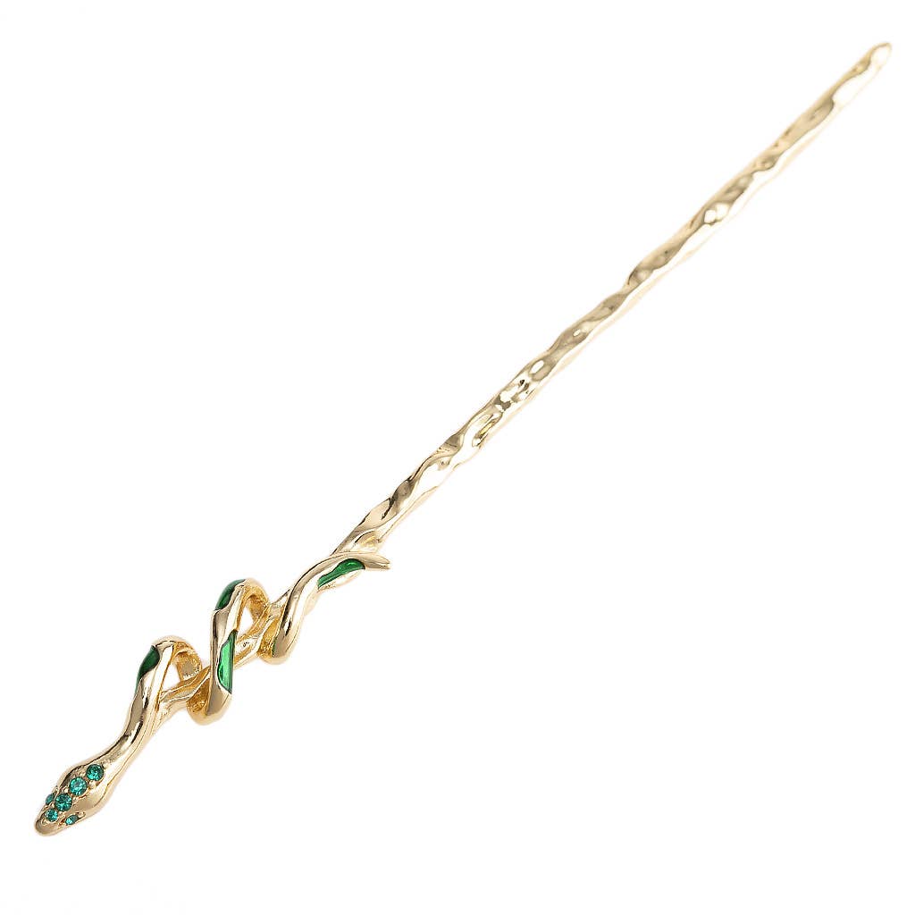 Emerald Eye Snake Hairpins