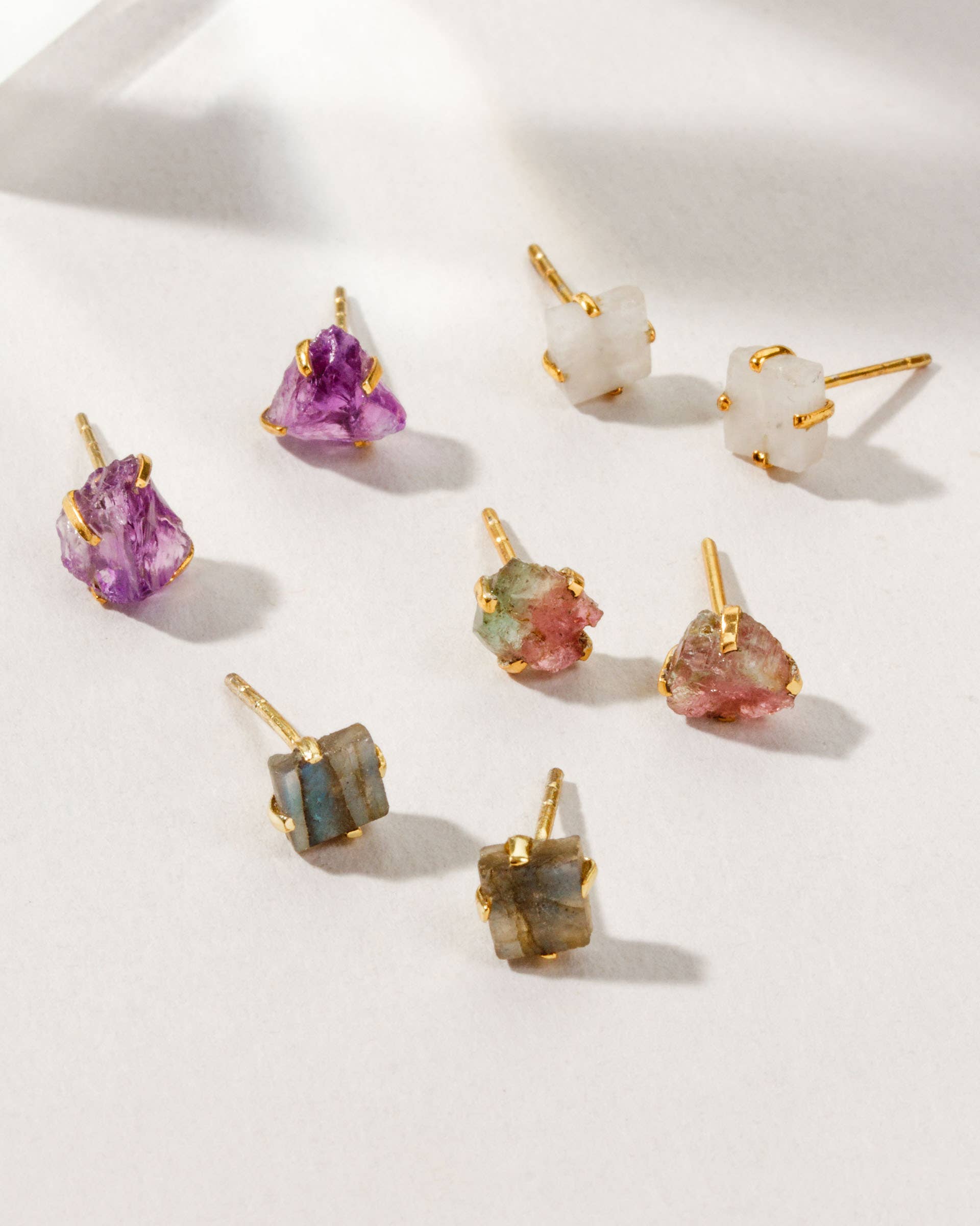 Labradorite Beauty Post Earrings | 14KT Gold Plated