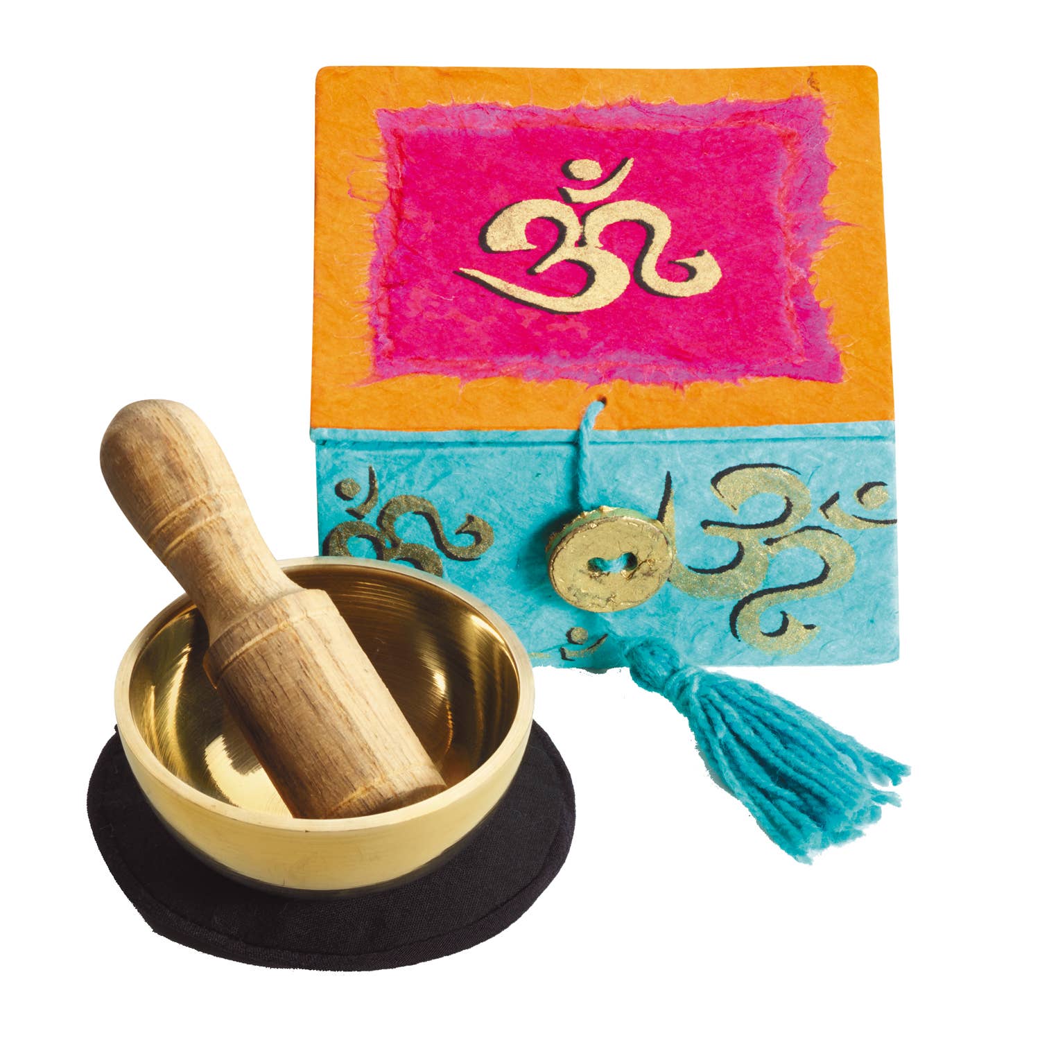 2" Om Mini Meditation Bowl Box - Spiral Circle