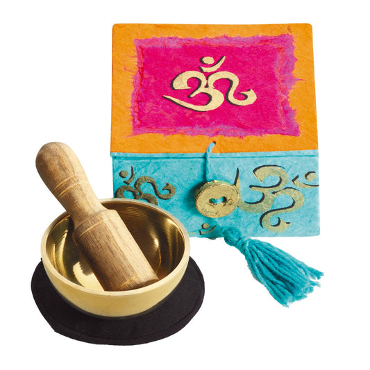 2" Om Mini Meditation Bowl Box - Spiral Circle