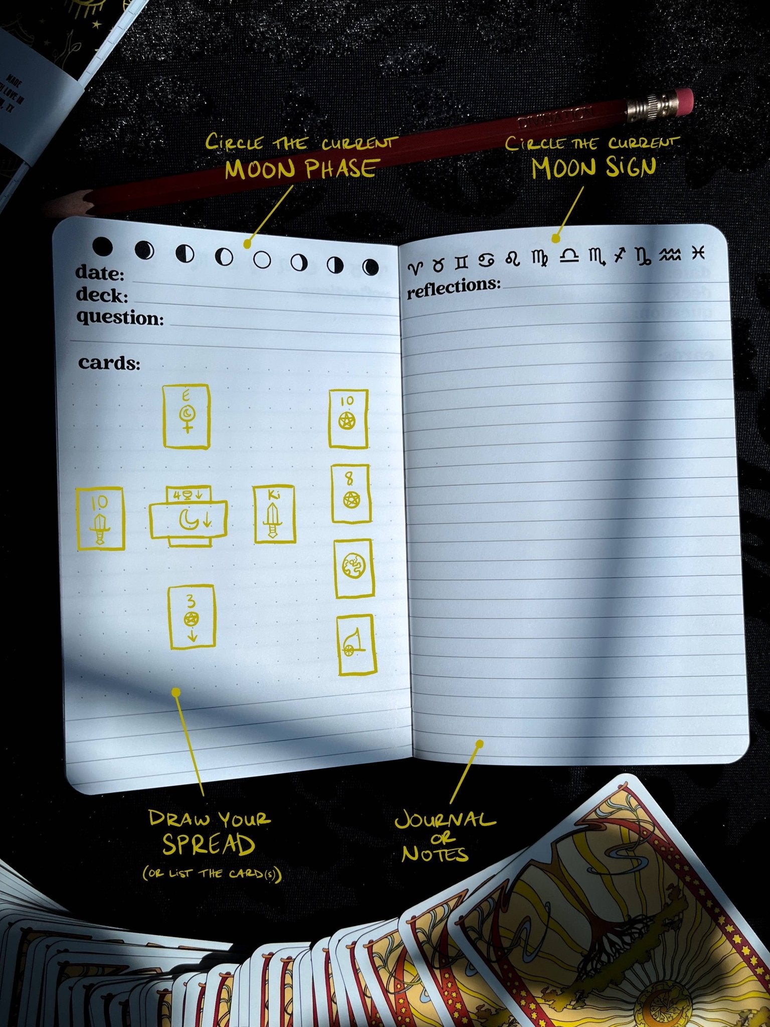 2 - Pack Pocket Tarot Journals - Spiral Circle