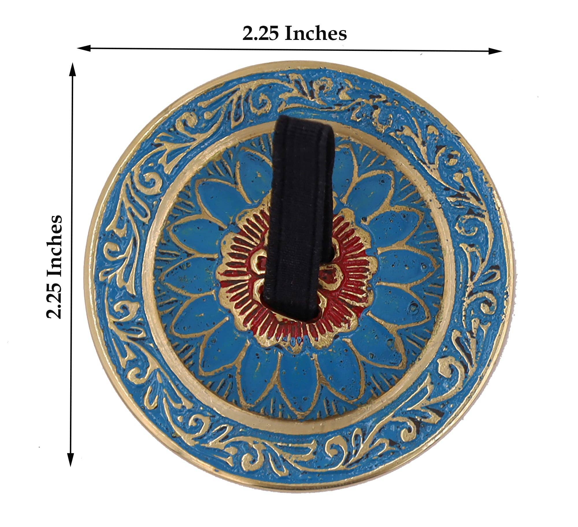 2 Pairs Brass Lotus Flower Finger Cymbals Zills for Belly Dancing - Spiral Circle