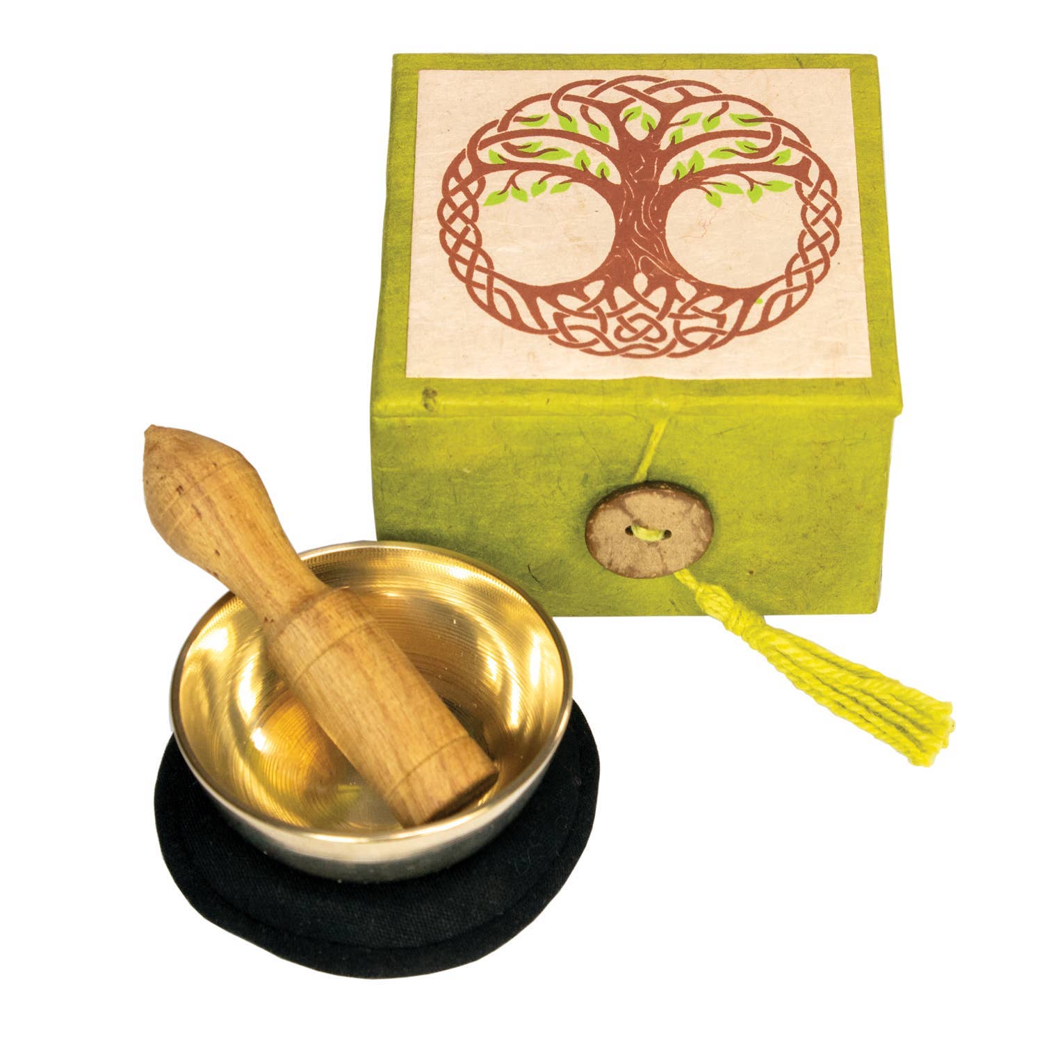 2" Tree Of Life Mini Meditation Bowl Box - Spiral Circle