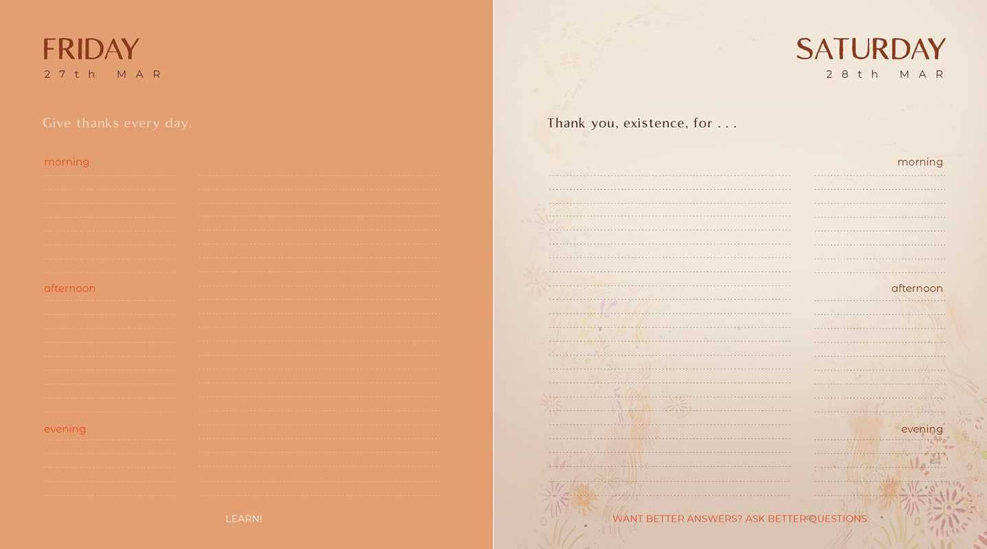 2026 Gratitude Diary and Daily Planner Calendar by Melanie Spears - Spiral Circle