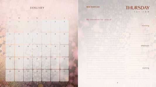 2026 Gratitude Diary and Daily Planner Calendar by Melanie Spears - Spiral Circle