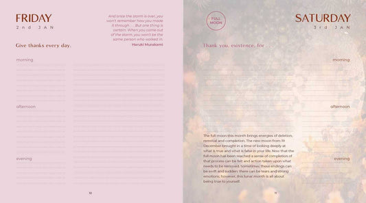 2026 Gratitude Diary and Daily Planner Calendar by Melanie Spears - Spiral Circle