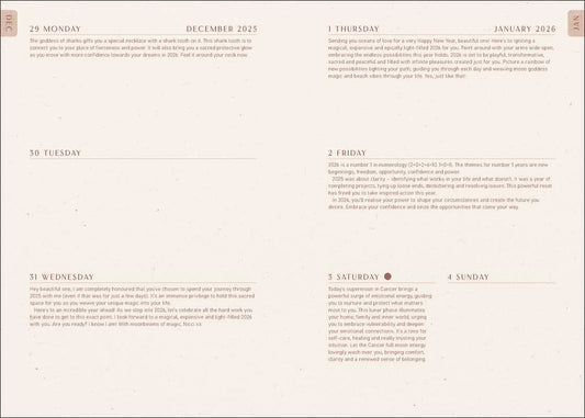 2026 Moon Goddess Planner Calendar: Northern Hemisphere by Nicci Garaicoa - Spiral Circle