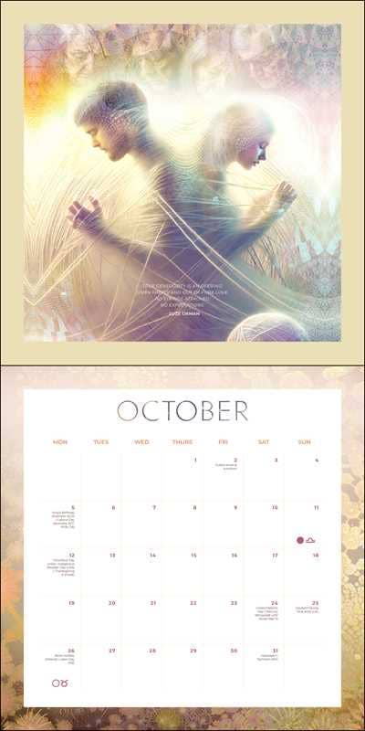 2026 Moon Wall Calendar by Melanie Spears - Spiral Circle