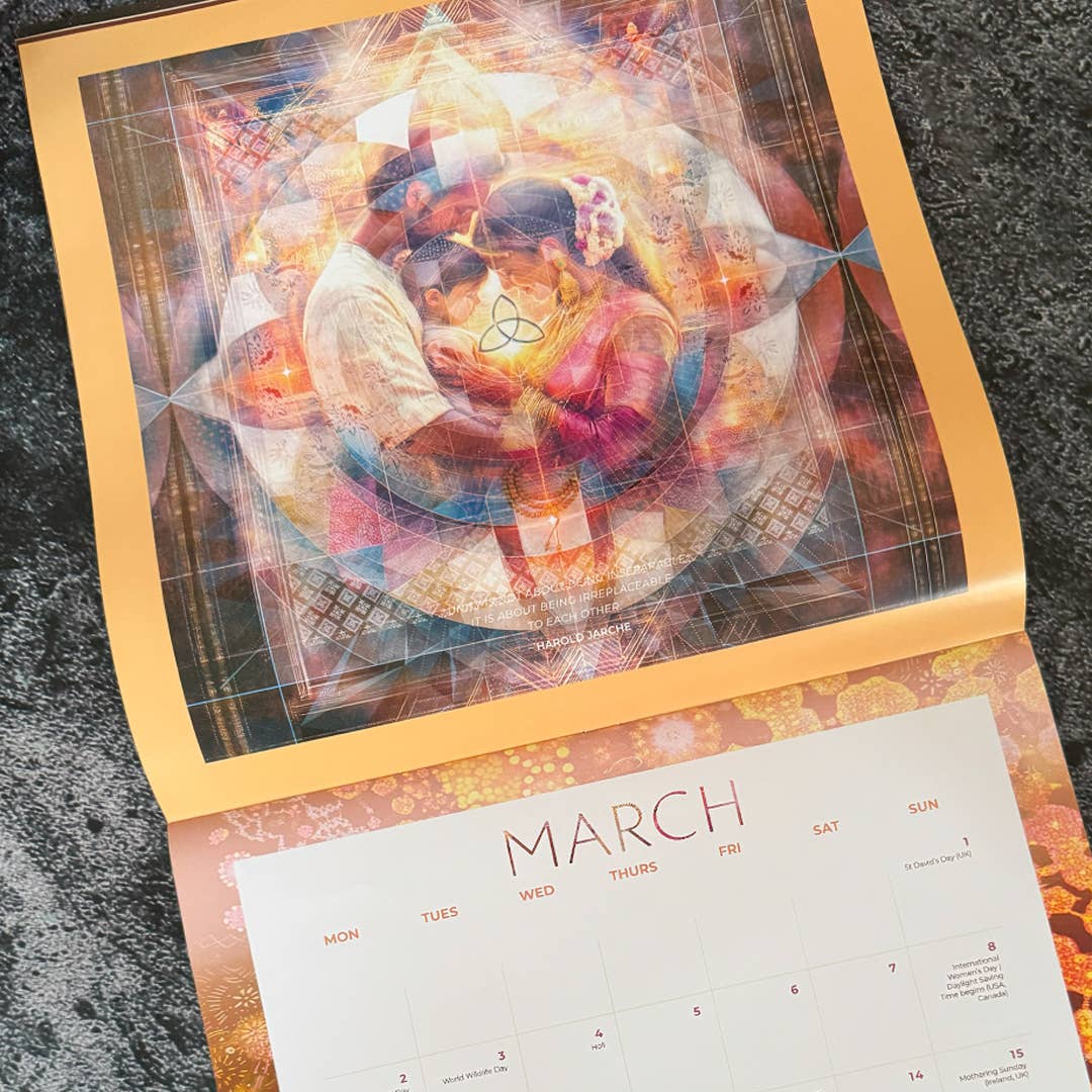 2026 Moon Wall Calendar by Melanie Spears - Spiral Circle