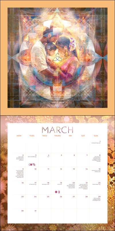 2026 Moon Wall Calendar by Melanie Spears - Spiral Circle