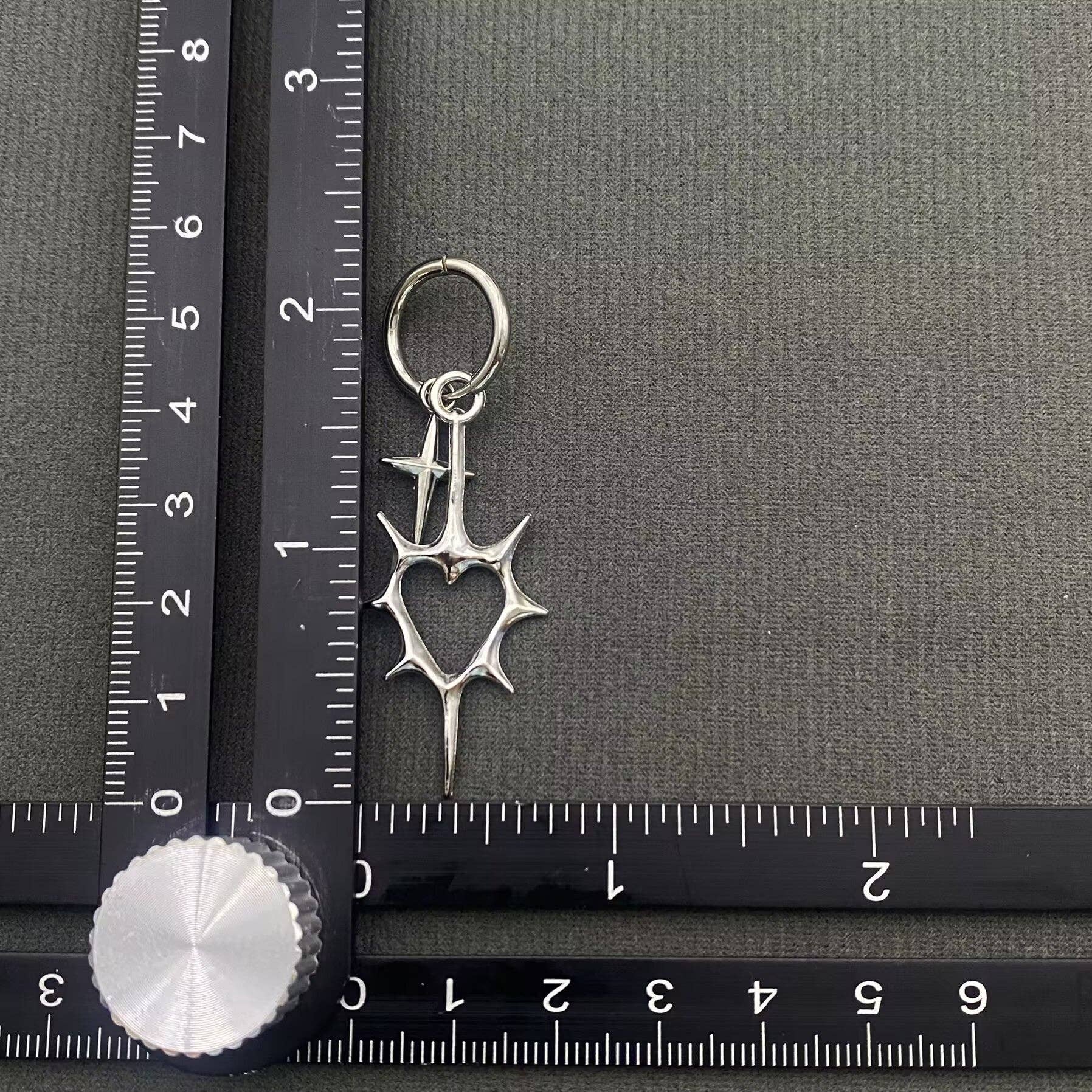 Gothic Thorns Hollow Heart Earrings