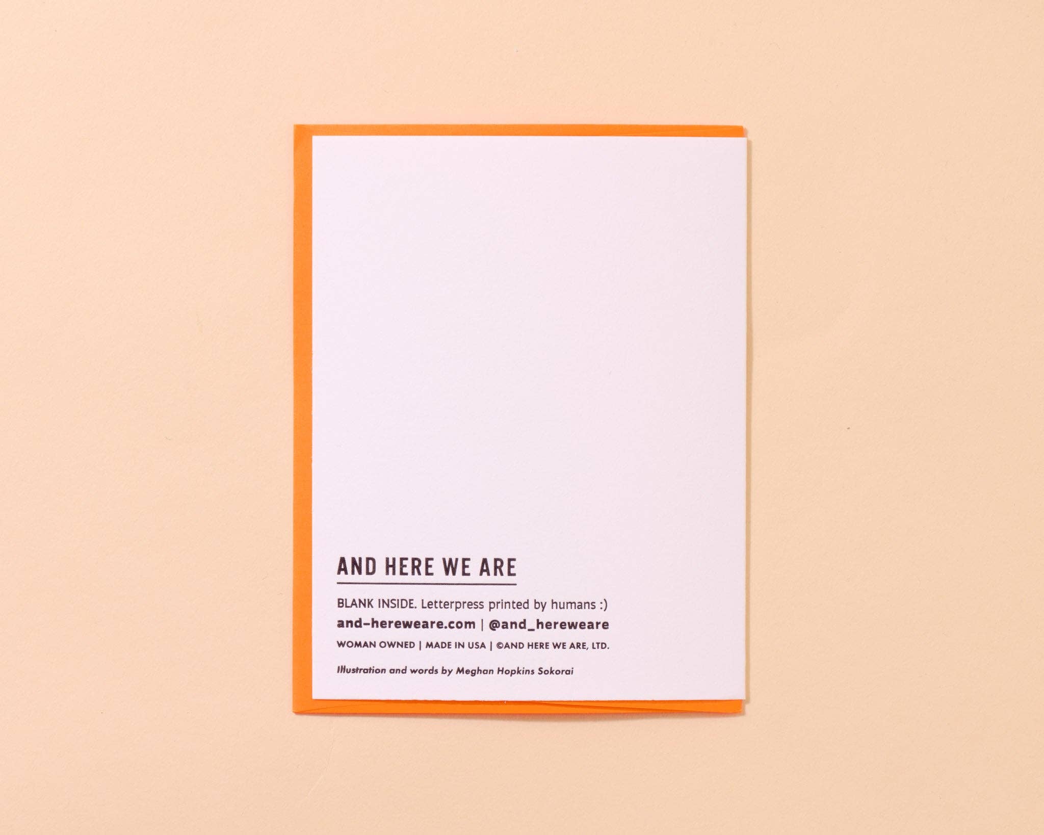 Letterpress Encouragement Card—Rooting for You (Carrots)
