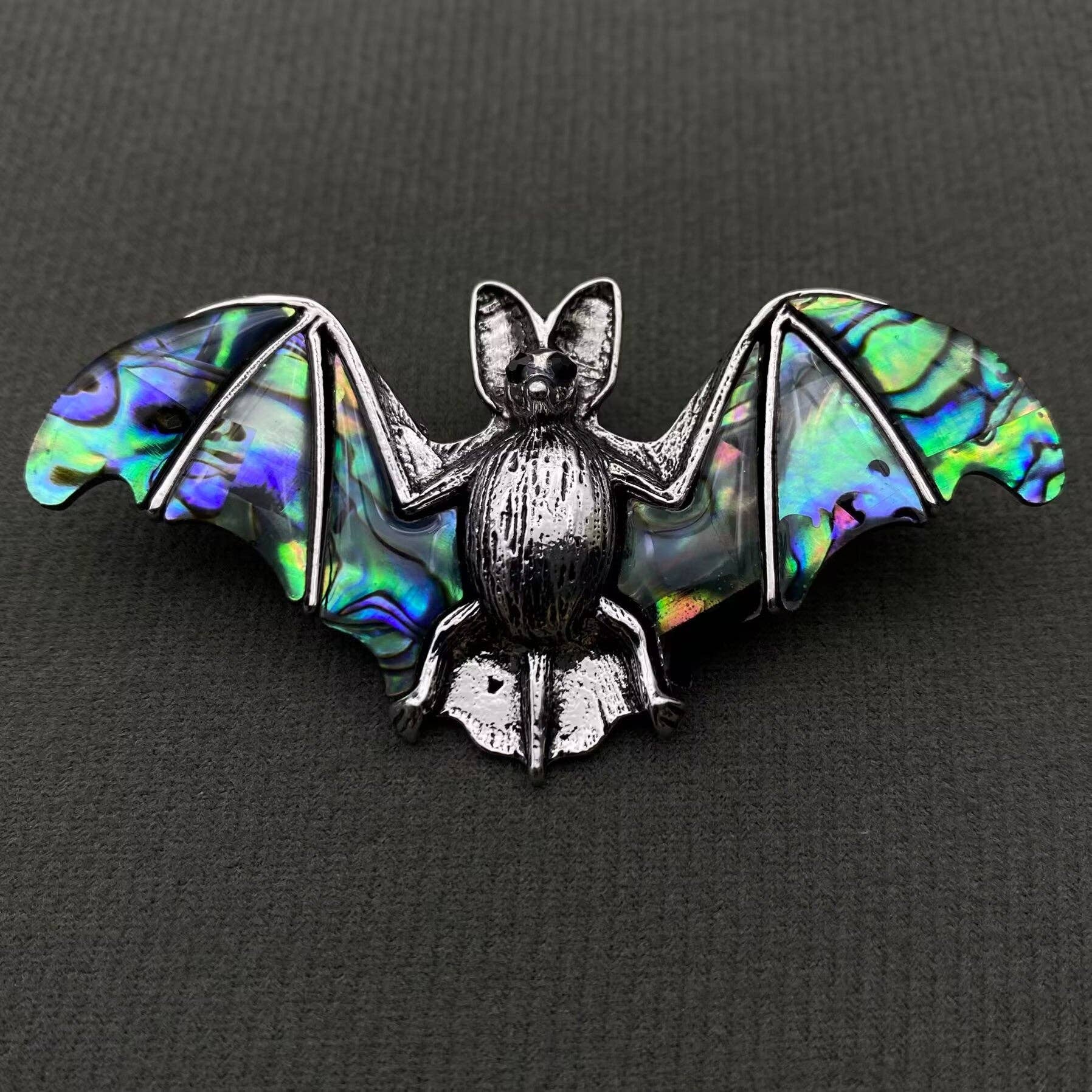 Abalone Shell Bat Brooch