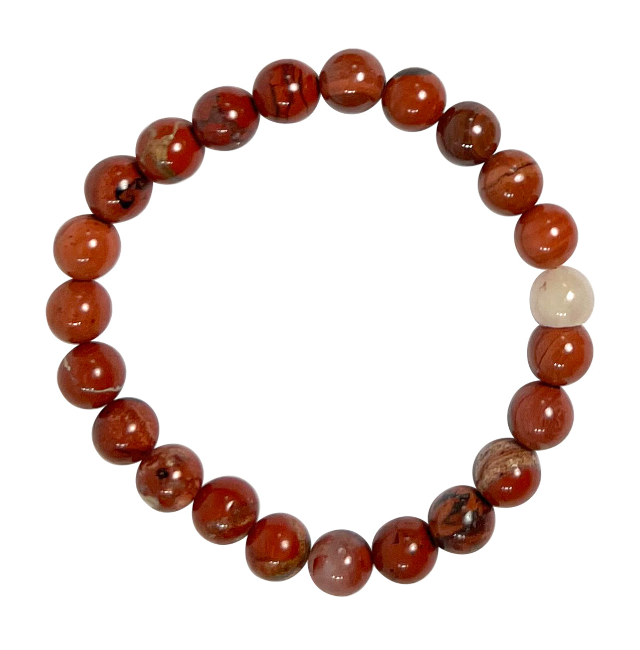 Red Brecciated Jasper Bracelet | 8MM