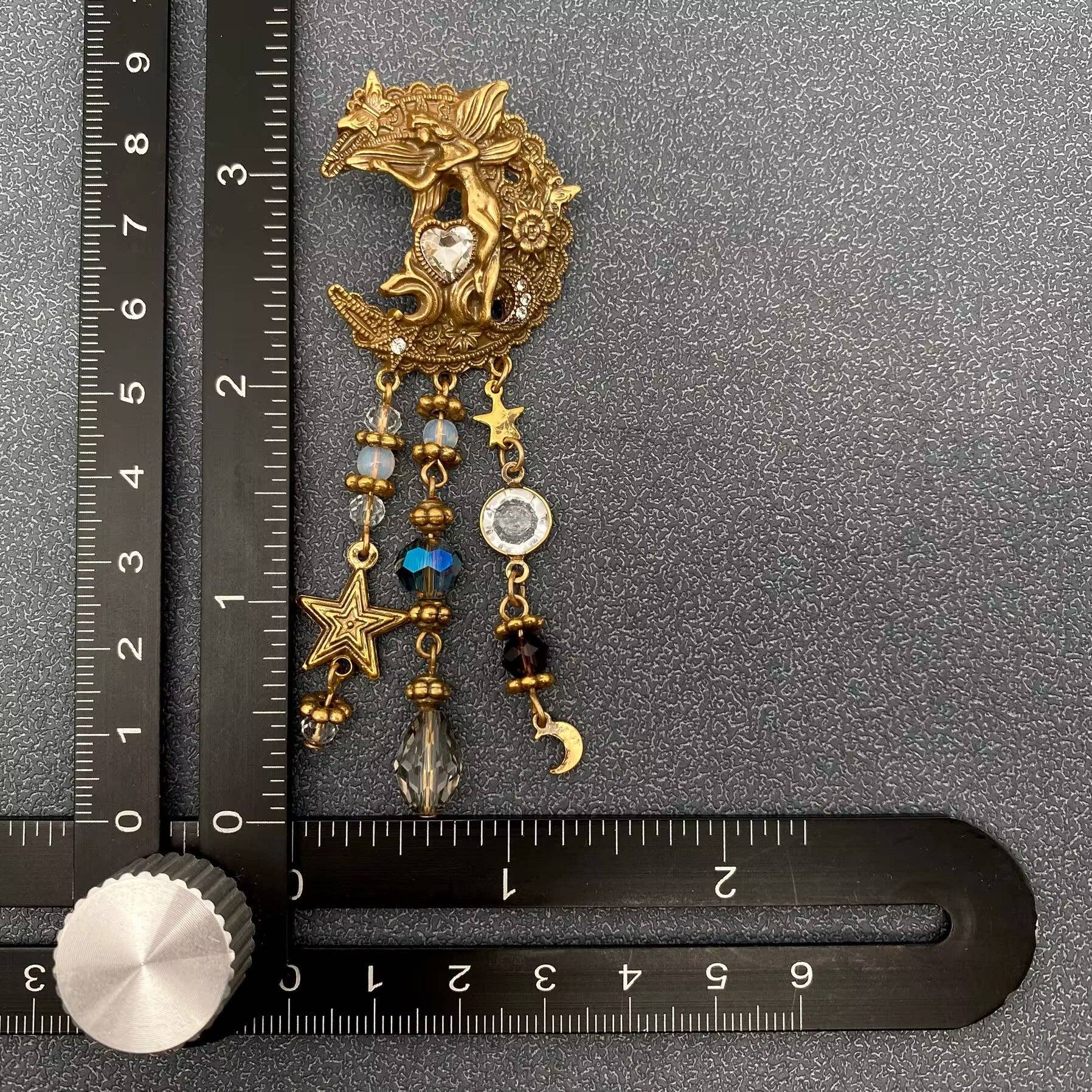 Star & Moon Fringe Angel Earrings