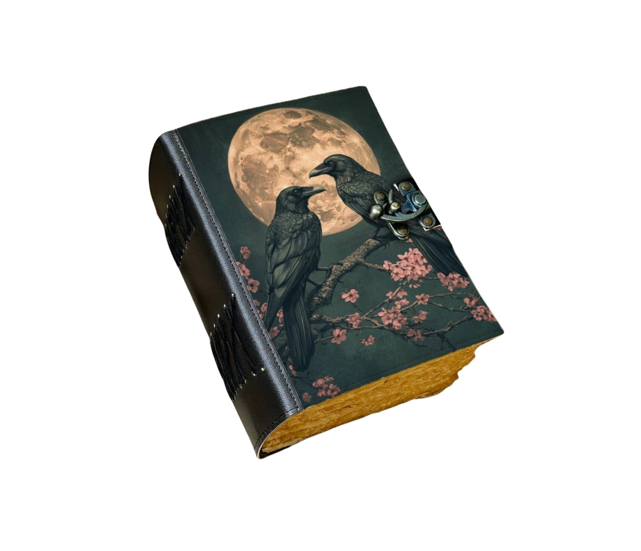 Original Raven Leather Journal Gothic Grimoire Tarot Book