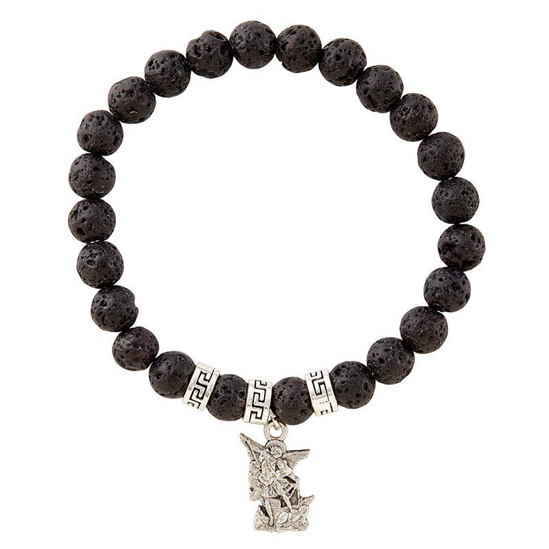 Lava Elastic Beaded Bracelet