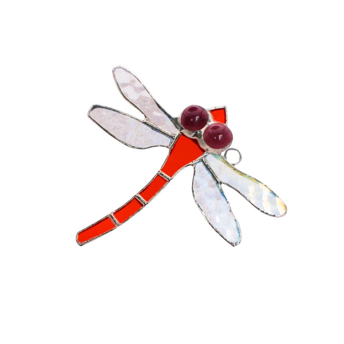 Small Dragonfly Stained Glass | 4" x 4"