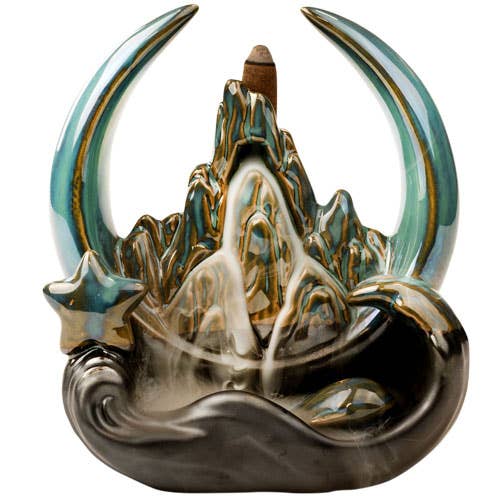 MOUNTAIN SCENE BACKFLOW BURNER