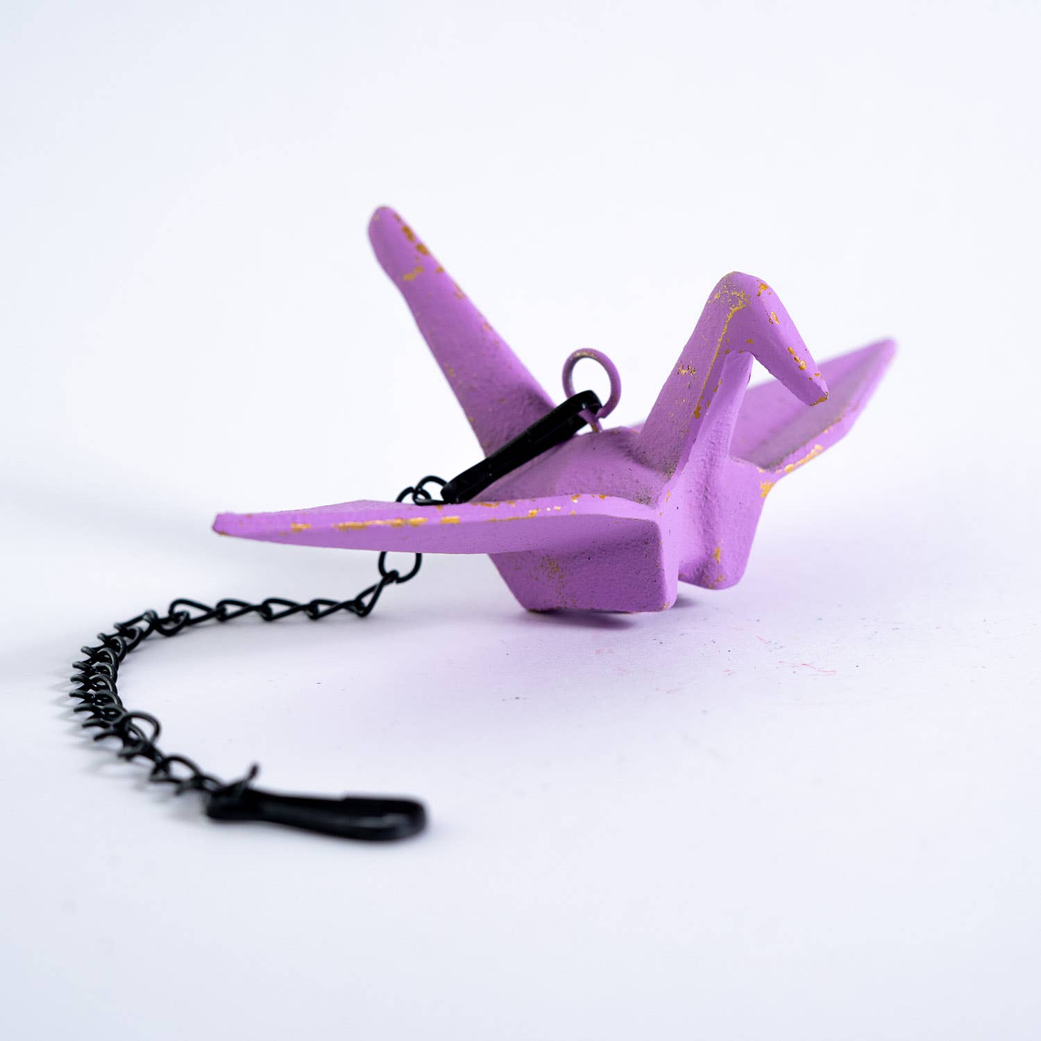 Origami Crane Furin Bell Windchime Pink (1/16)