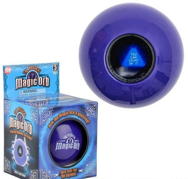 4" Magic 8 Ball Orb - Spiral Circle