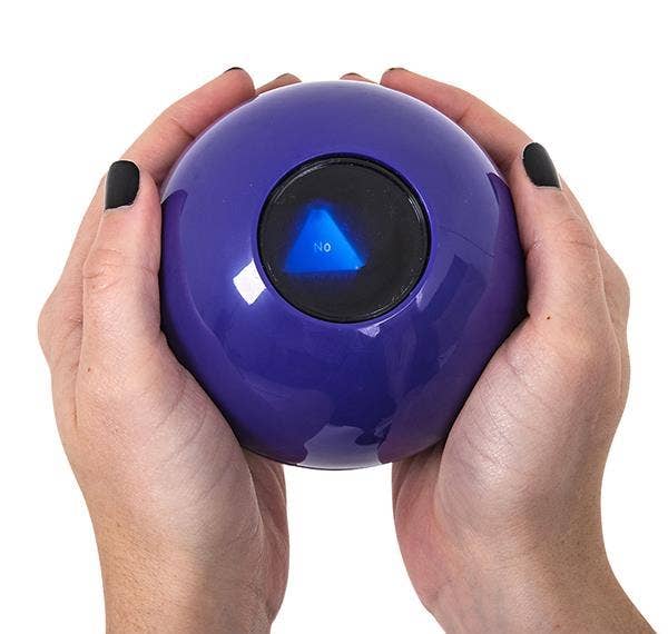 4" Magic 8 Ball Orb - Spiral Circle
