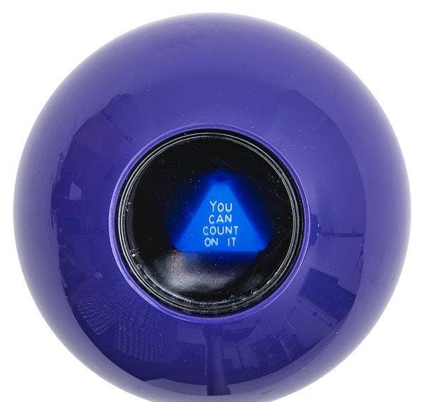 4" Magic 8 Ball Orb - Spiral Circle