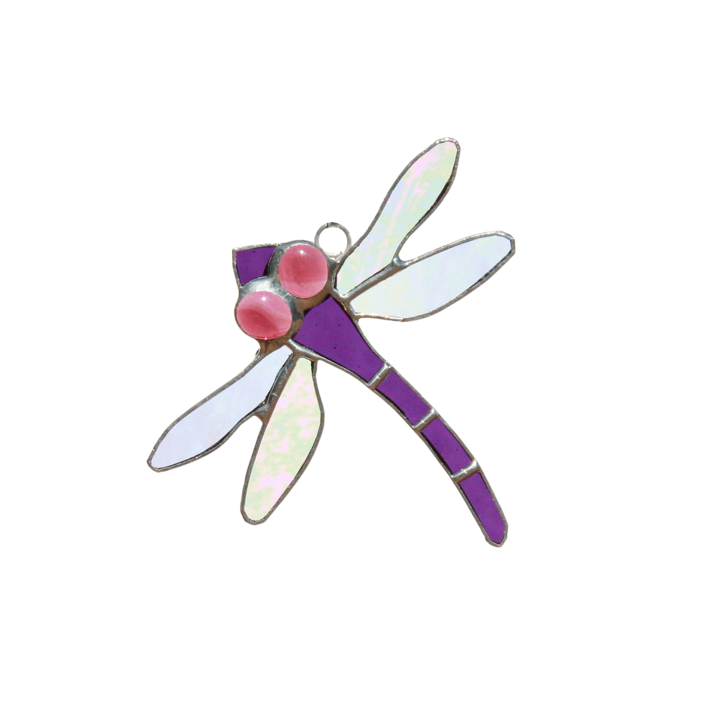 Small Dragonfly Stained Glass | 4" x 4"