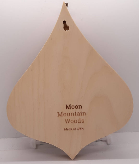 5 String Door Harp Walnut border with Cherry inlay - Spiral Circle