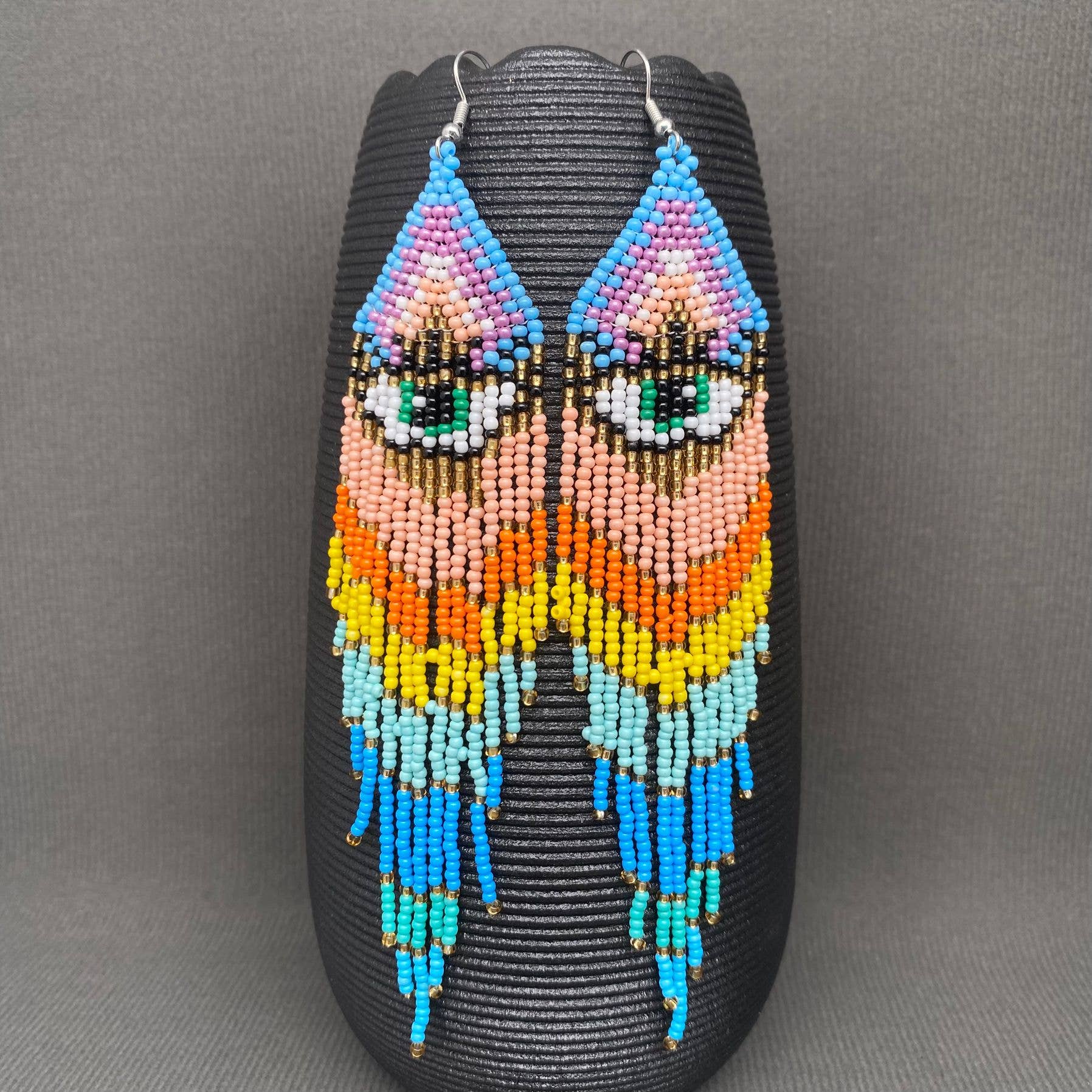 Evil Eyes Fringe Earrings