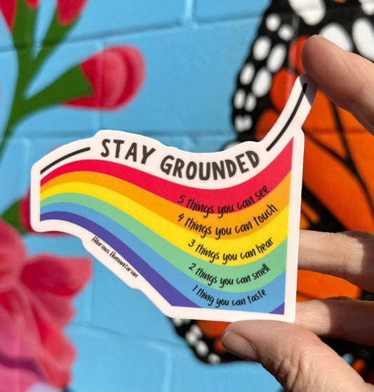 54321 Grounding Technique Sticker - Spiral Circle