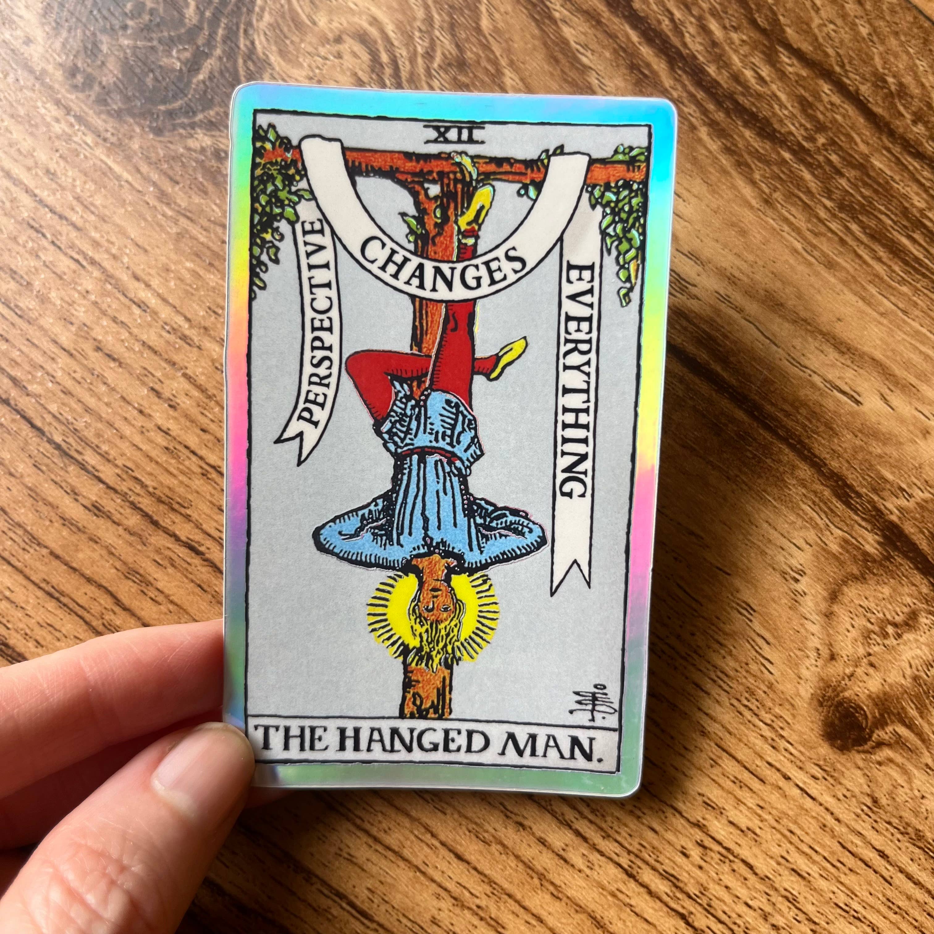 The Hanged Man Holographic Tarot Sticker 