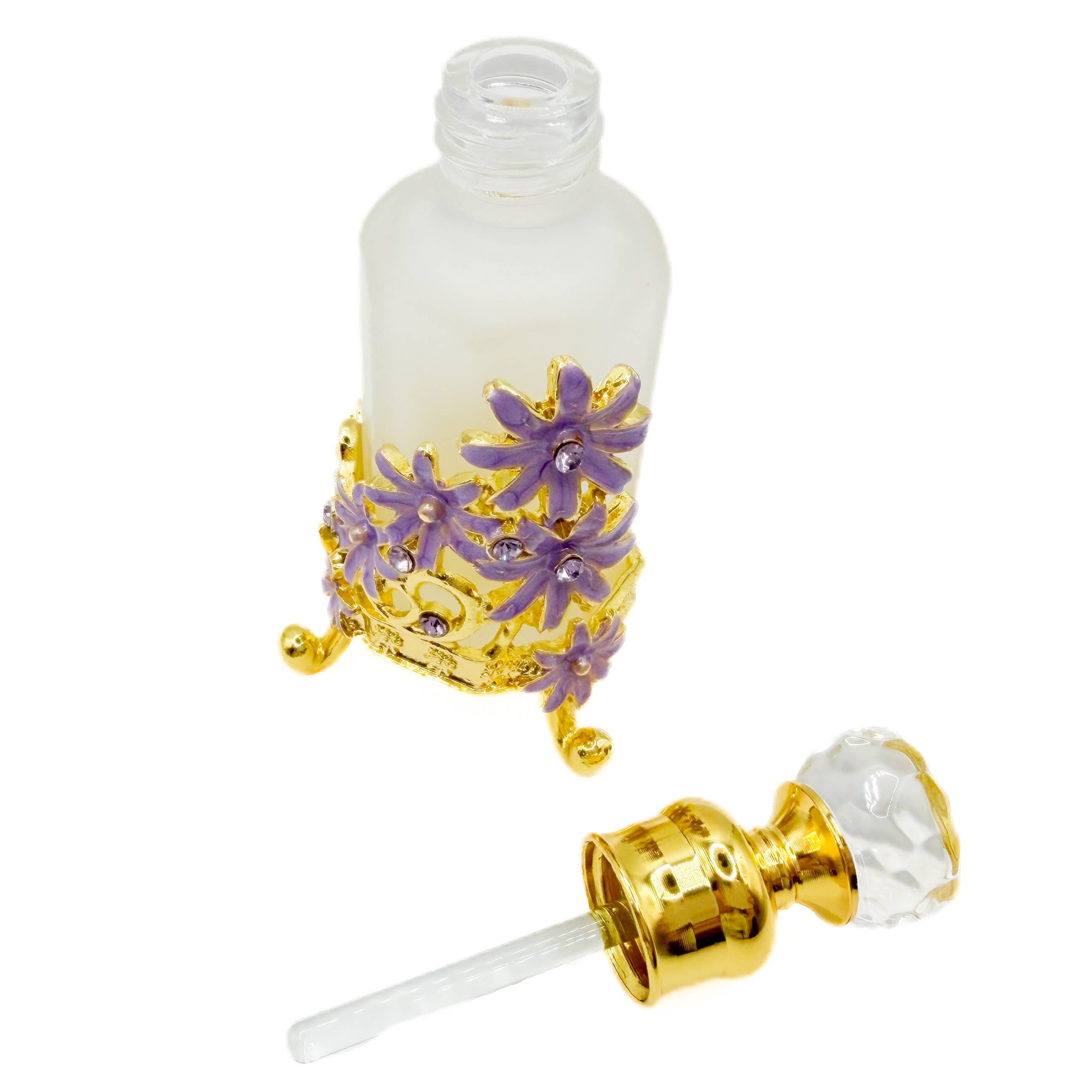 Perfume Bottle - Style 15 - Purple Flower