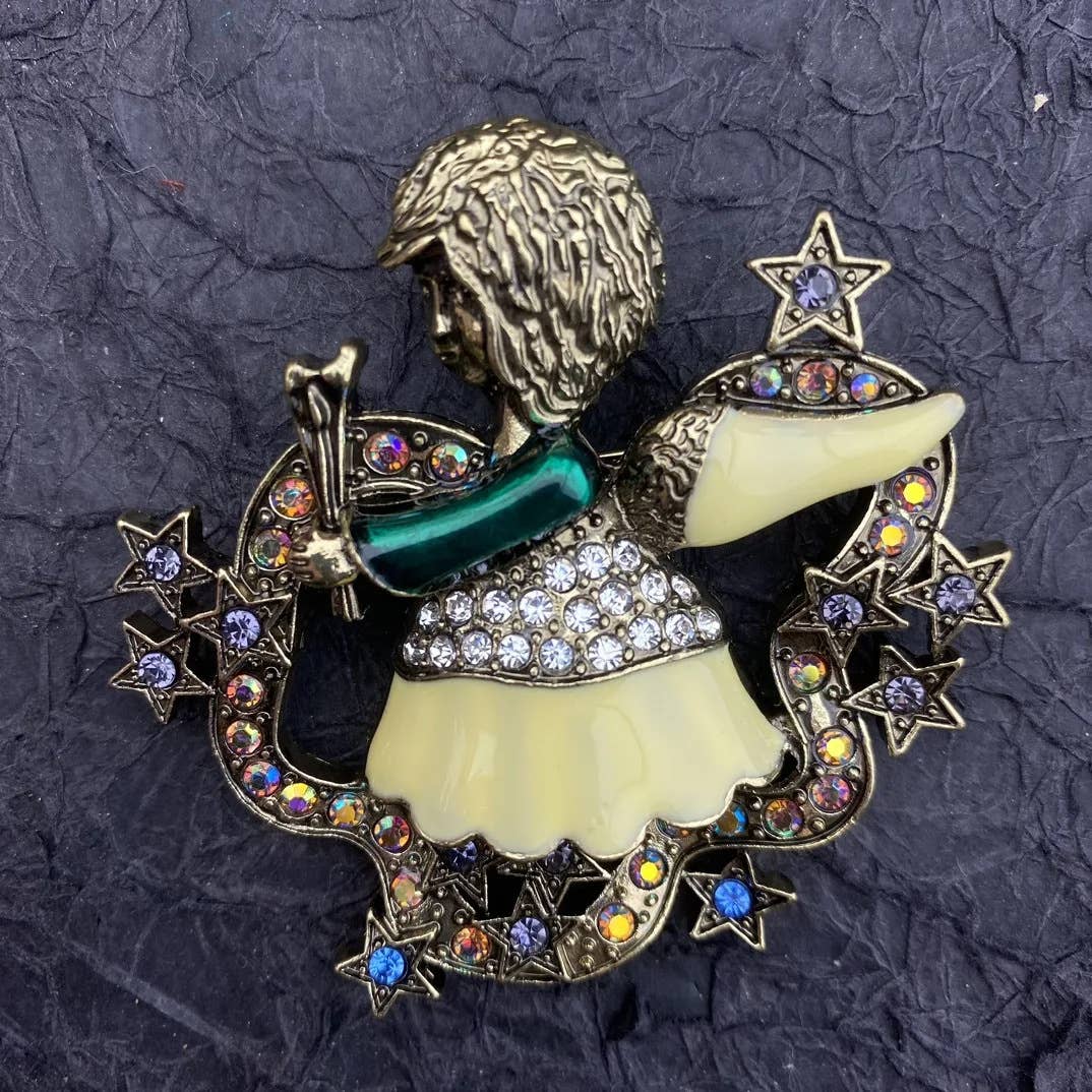Vintage Medieval Sun Brooch