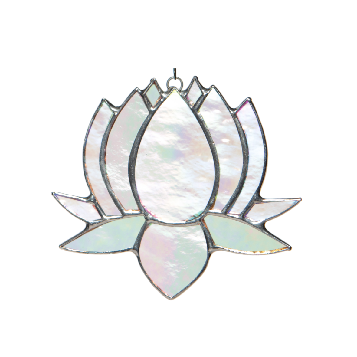 Small Lotus Stained Glass Suncatcher | 3" x 4"