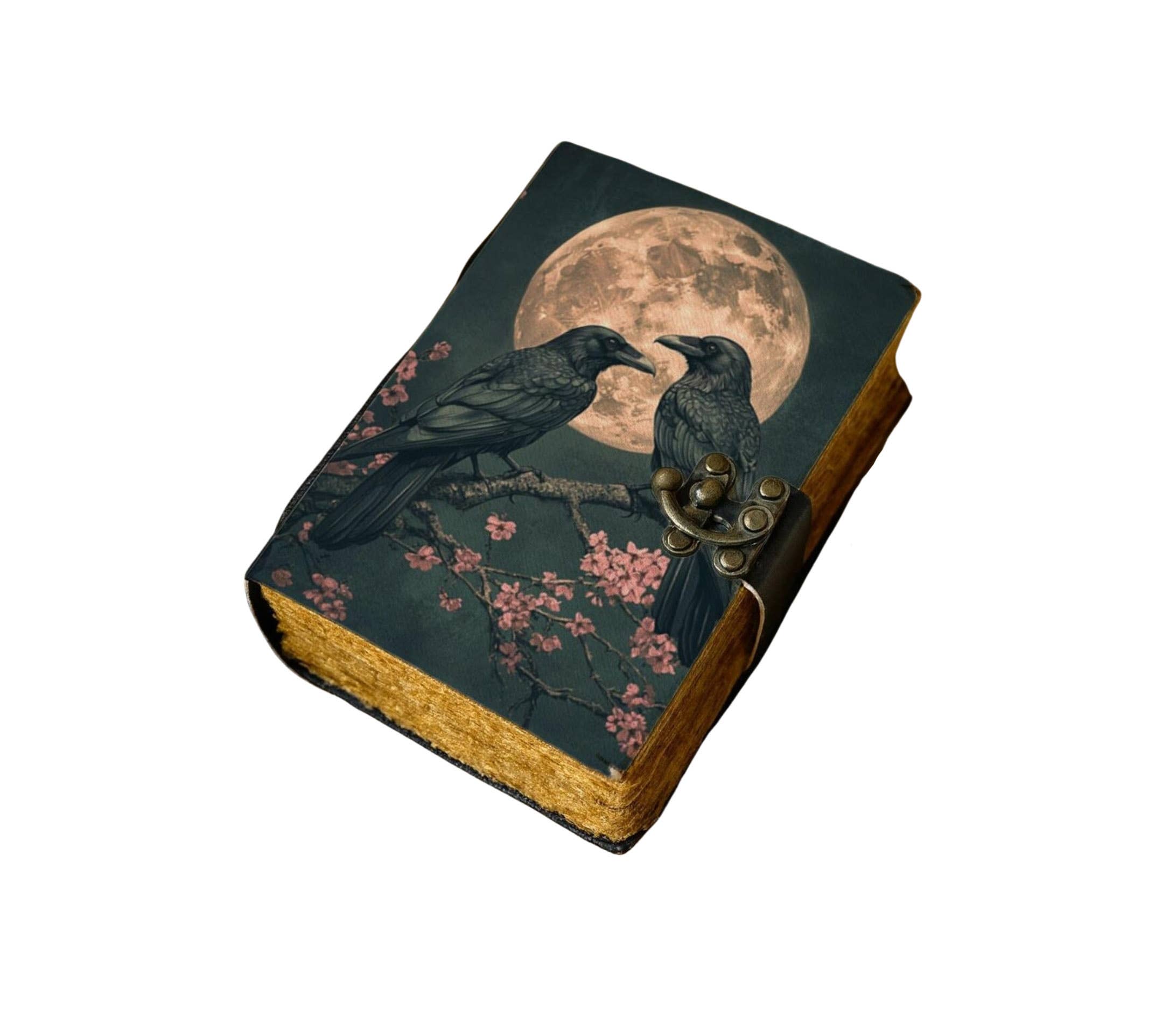 Original Raven Leather Journal Gothic Grimoire Tarot Book