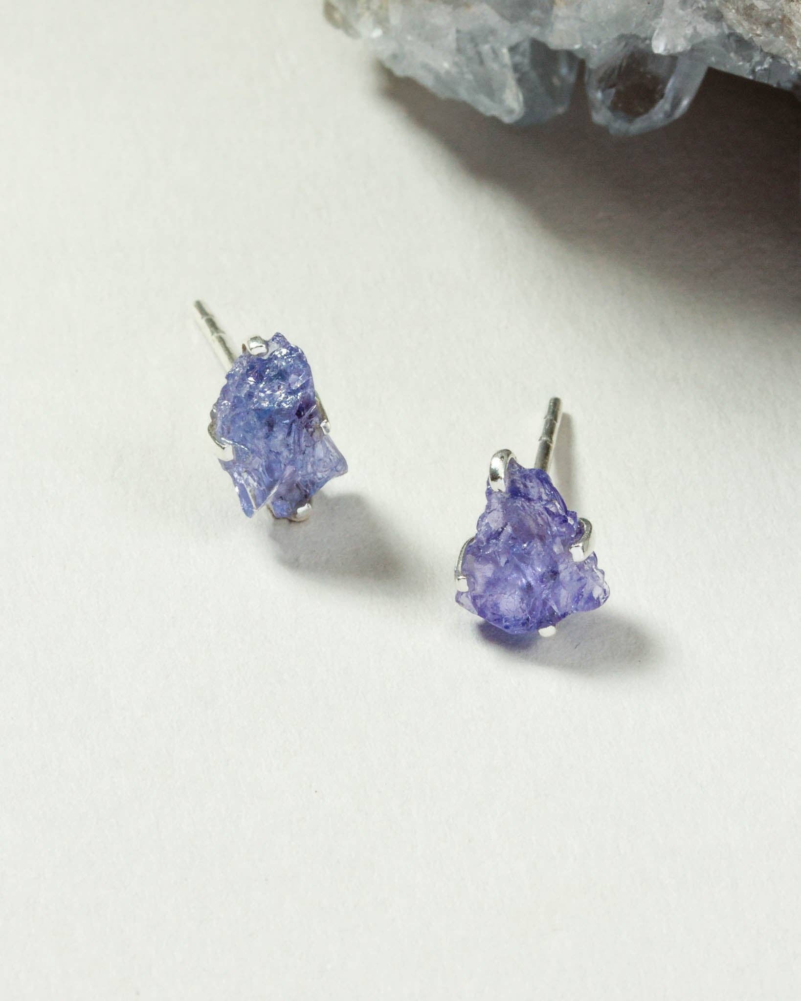 Tanzanite Beauty Post Earrings | Sterling Silver