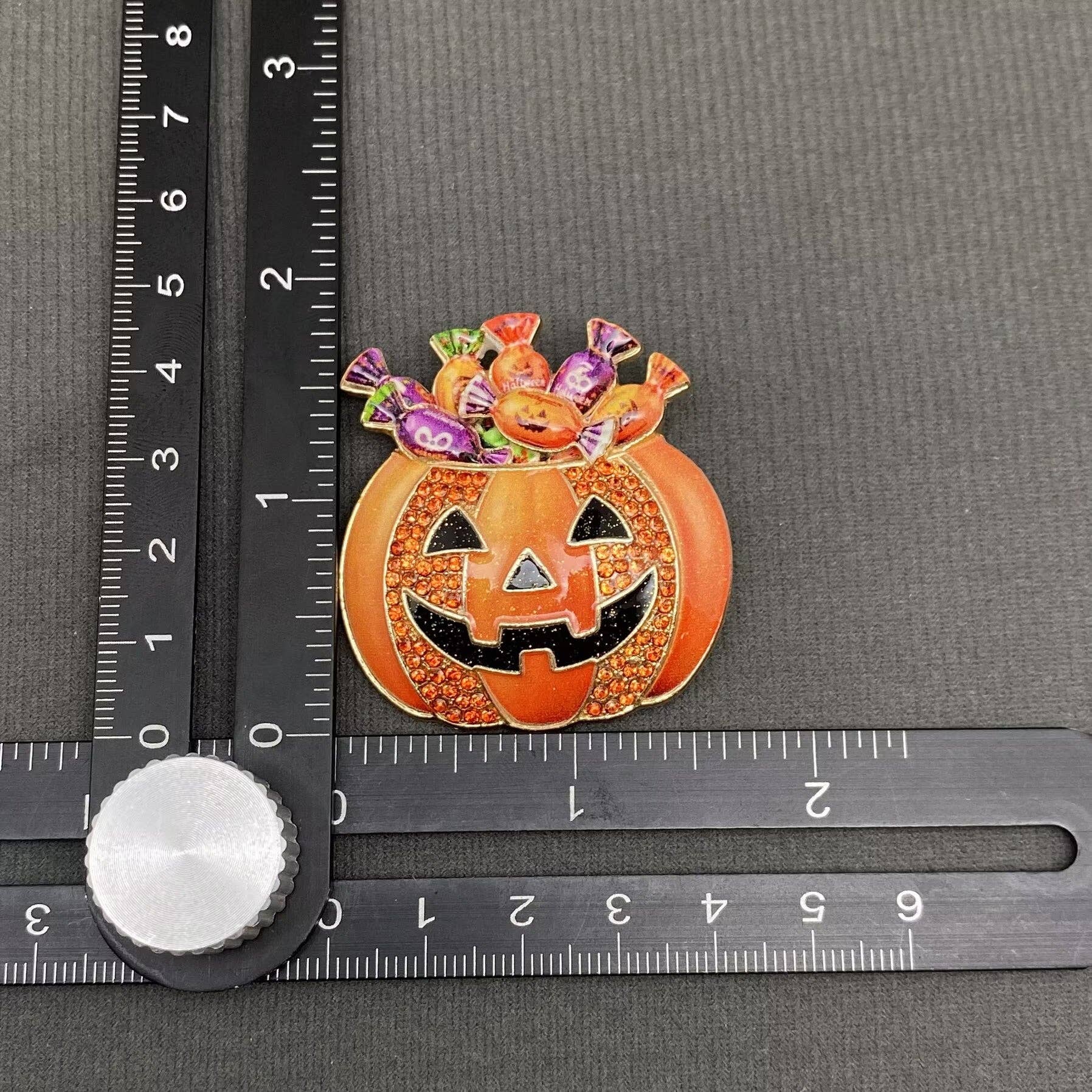 Halloween Candy In The Pumpkin Brooch