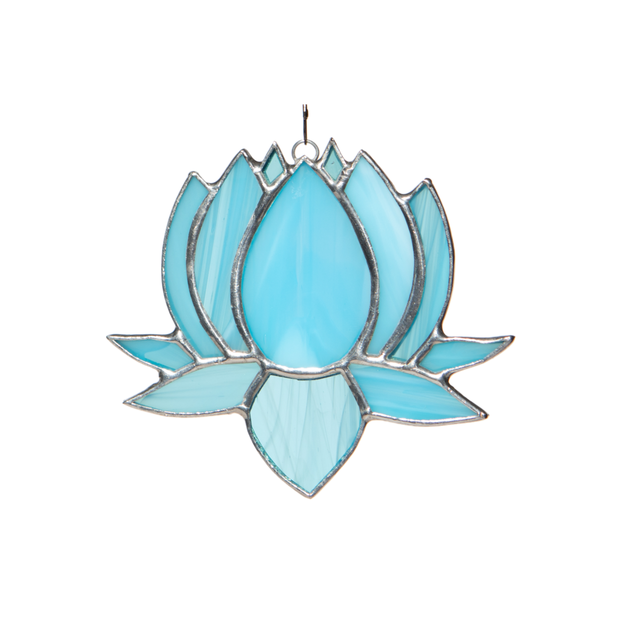 Small Lotus Stained Glass Suncatcher | 3" x 4"