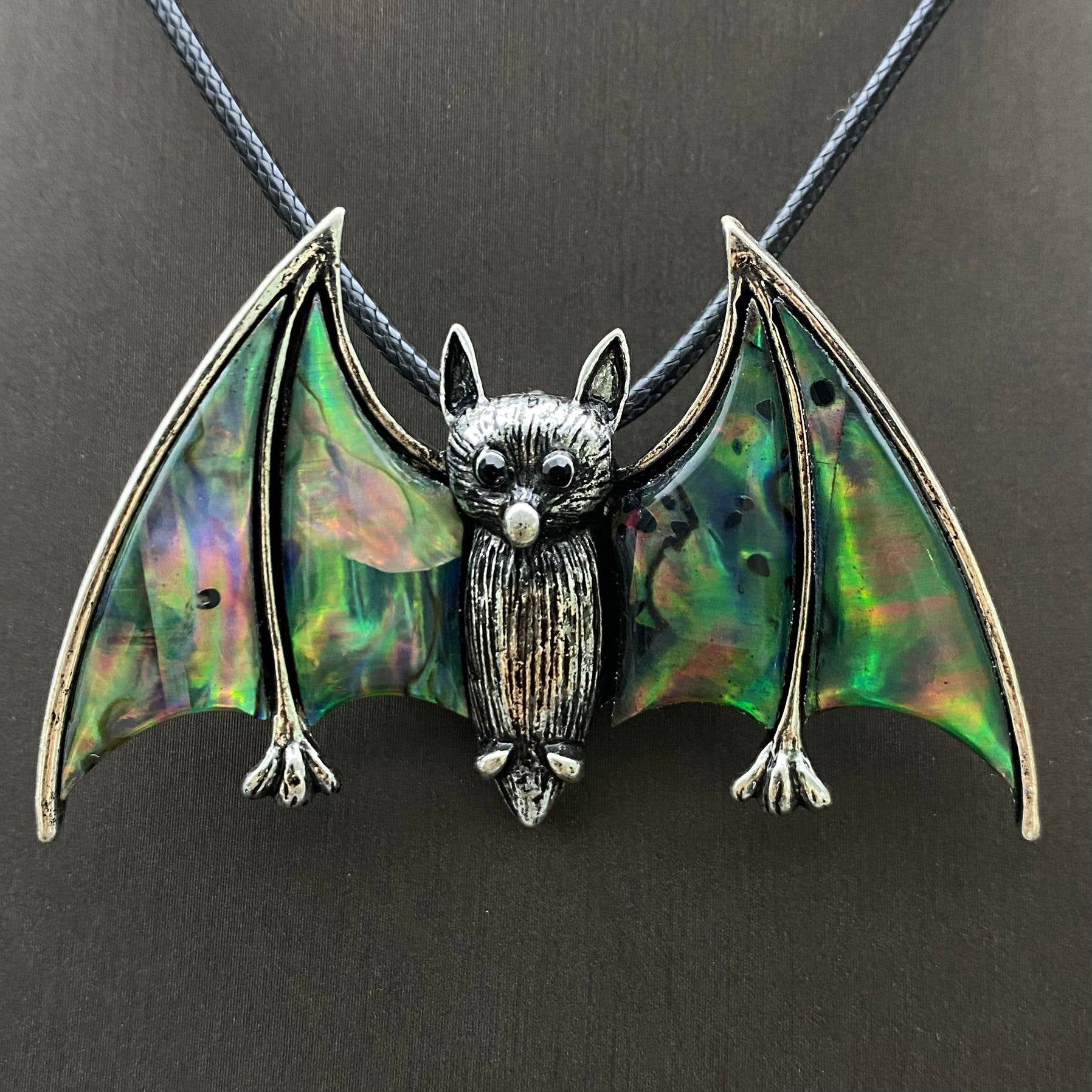 Abalone Shell Bat Brooch