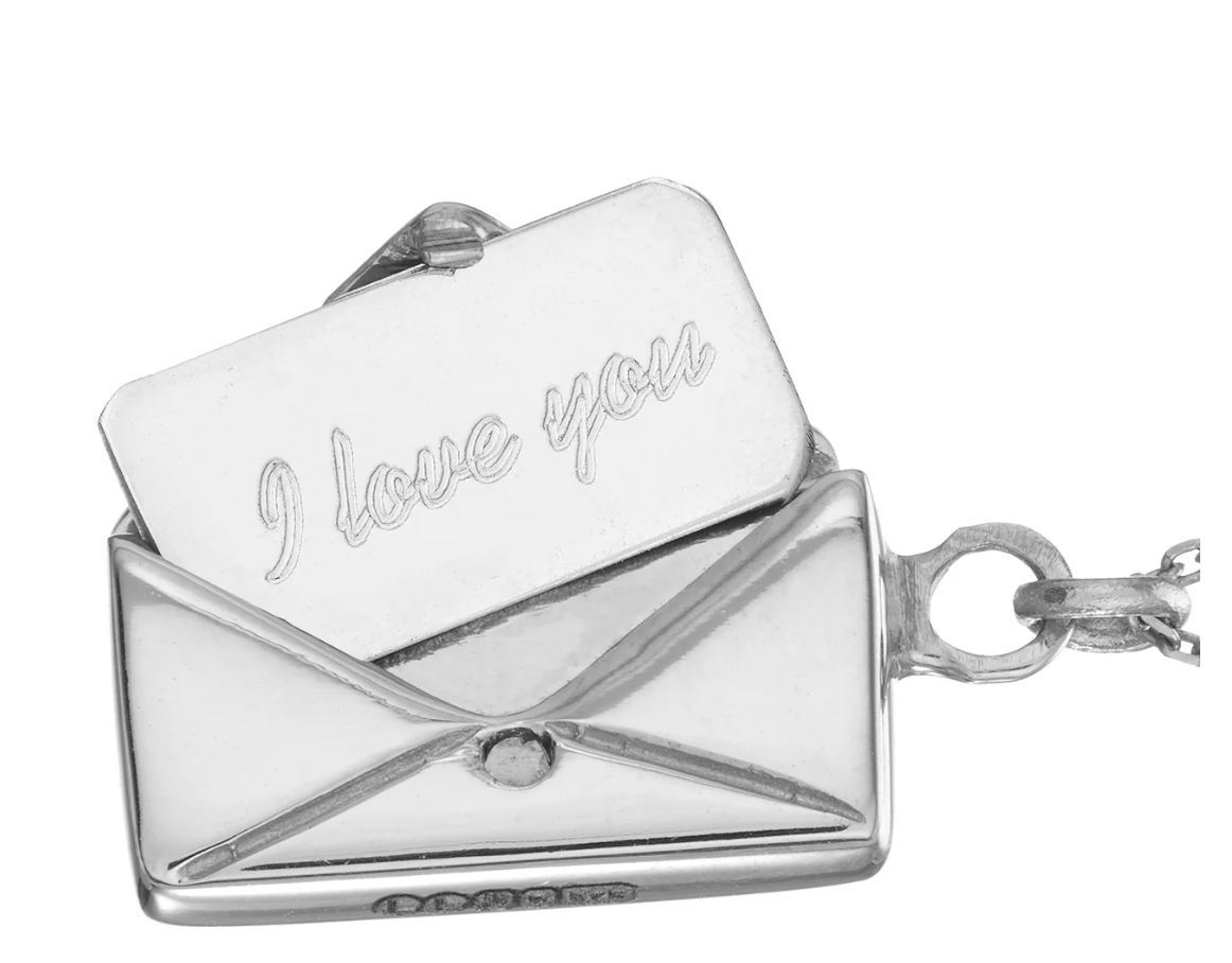 Love Letter Steel Envelope and Letter Necklace