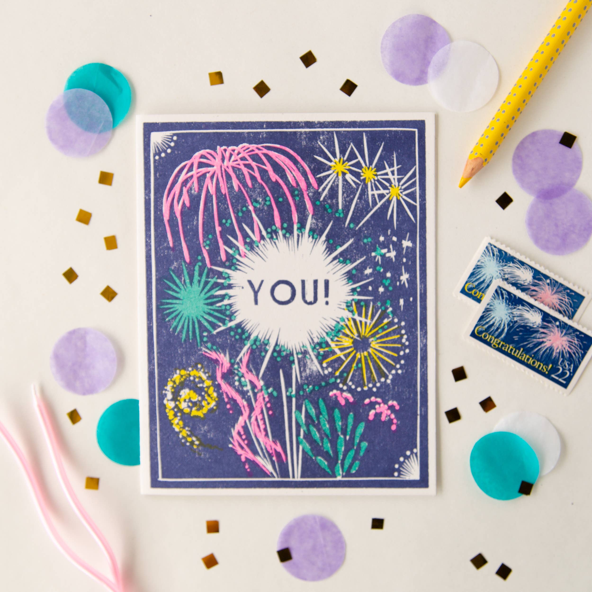 Fireworks For You Celebration Card