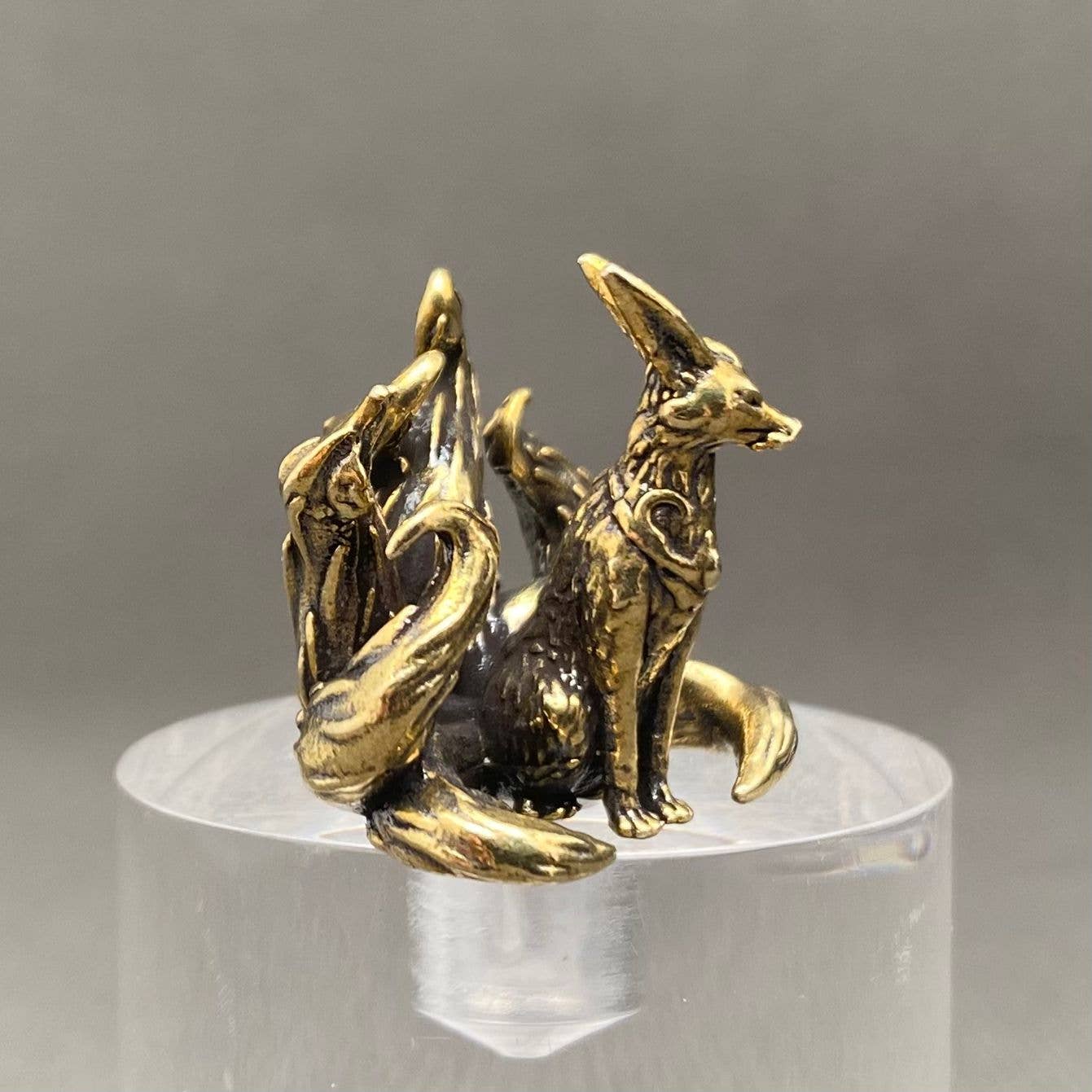 7 Tails Fox | Brass Figurine - Spiral Circle