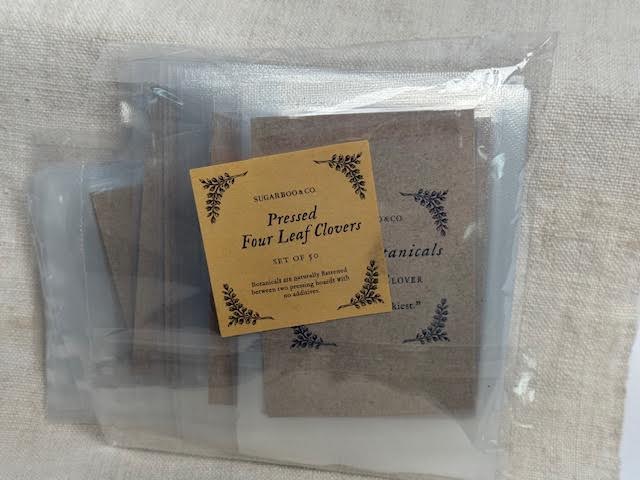 Pressed Four Leaf Clovers | Set of 2
