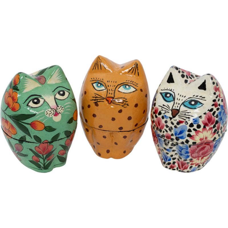 PAPER MACHE CAT BOX